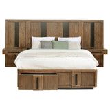 Terrace Wall Panel Storage Bed Ash Brown