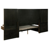 Terrace Wall Panel Storage Bed Ash Brown