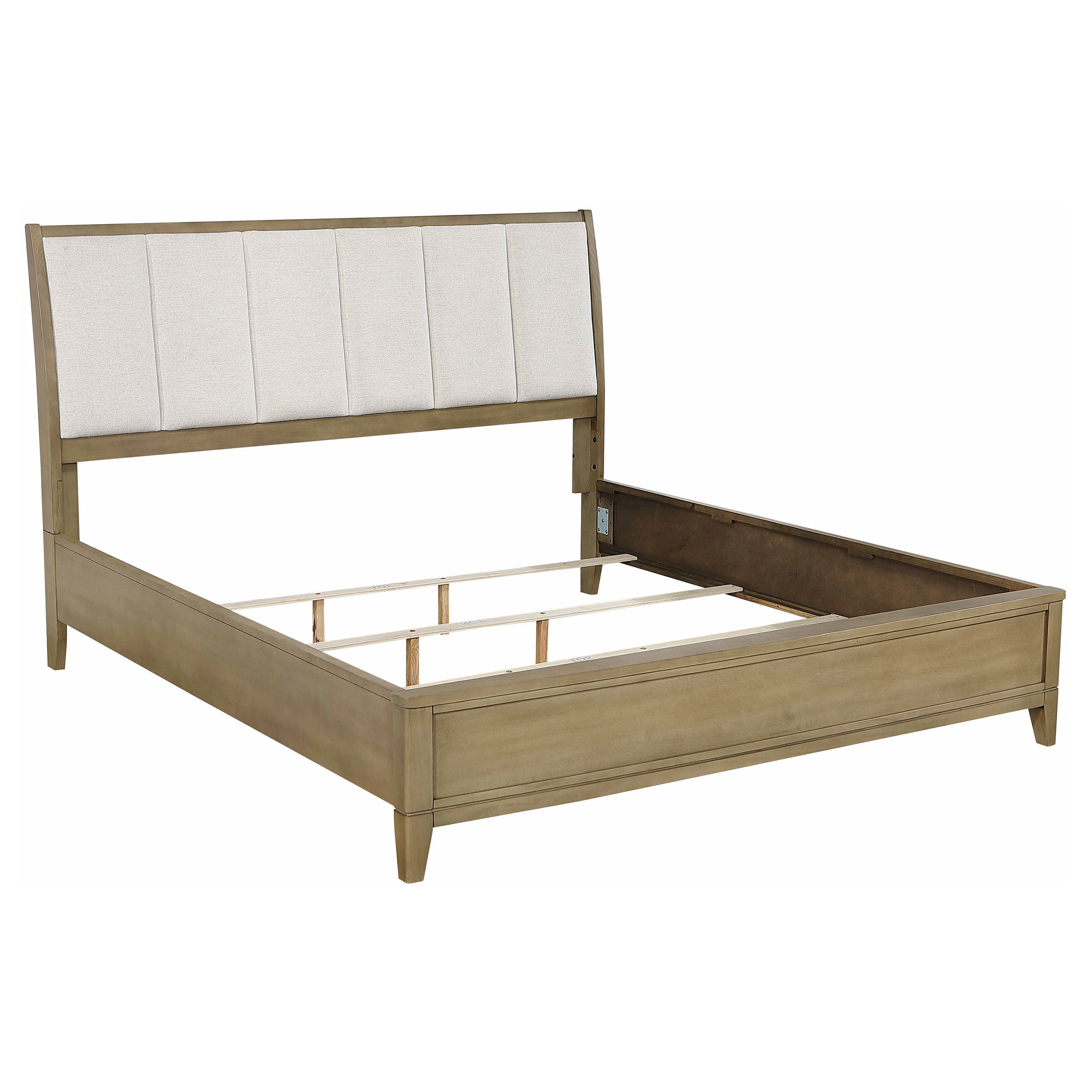 Granada Upholstered Panel Bed Natural Pine