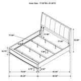 Granada Upholstered Panel Bed Natural Pine