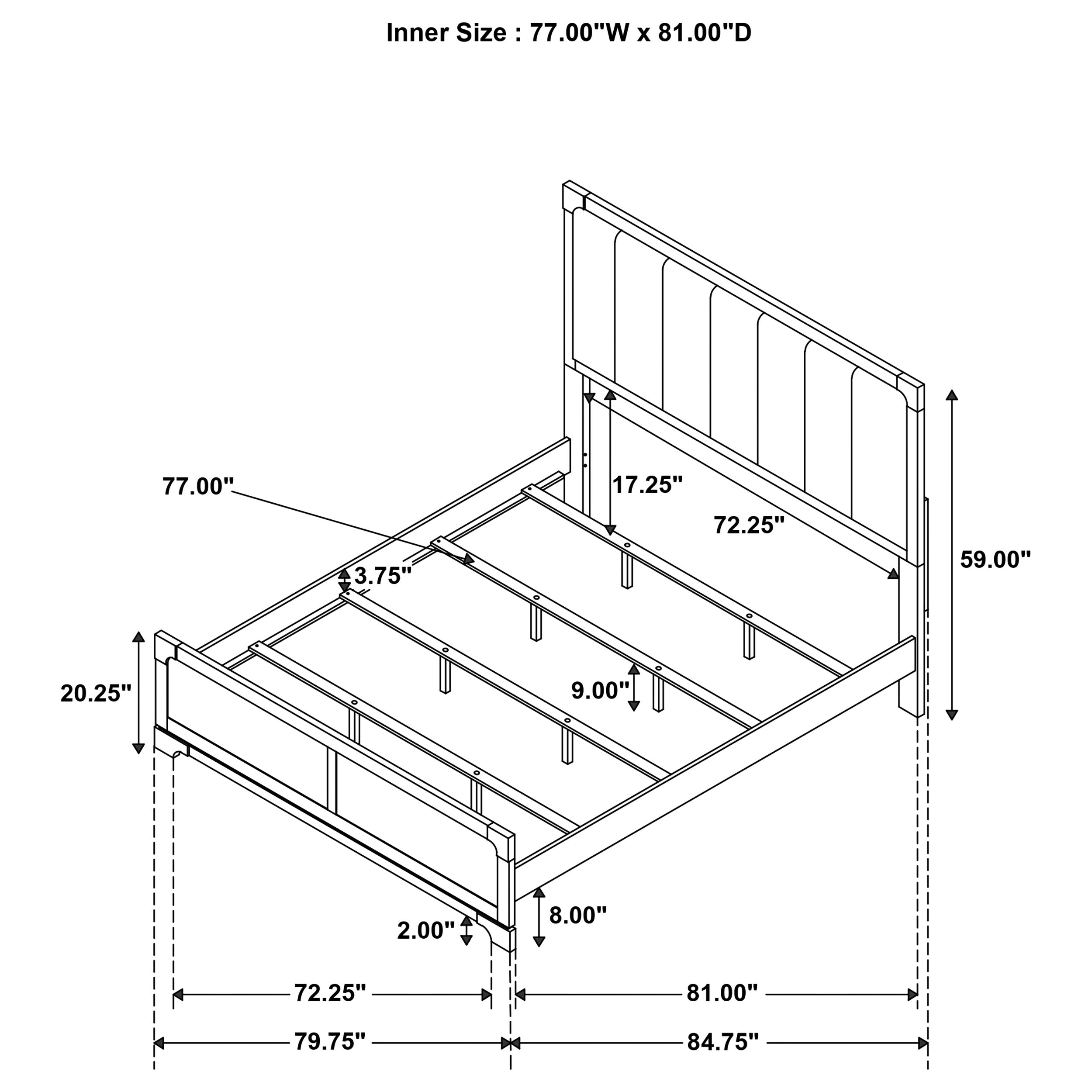 Gran Park 59-inch Panel Bed Dark Cocoa