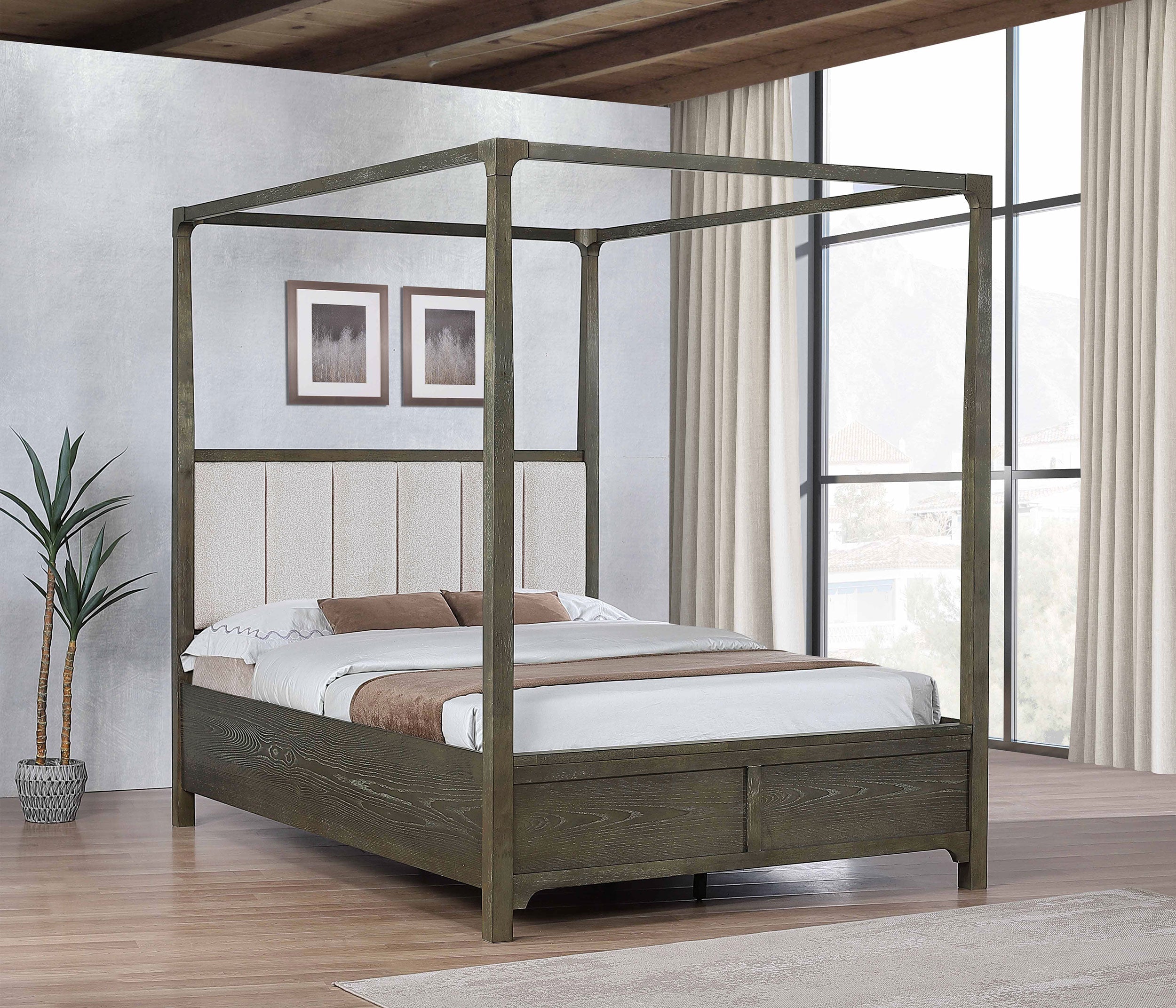 Gran Park Canopy Bed Dark Cocoa