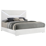 Ives Panel Bed LED Headboard High Gloss