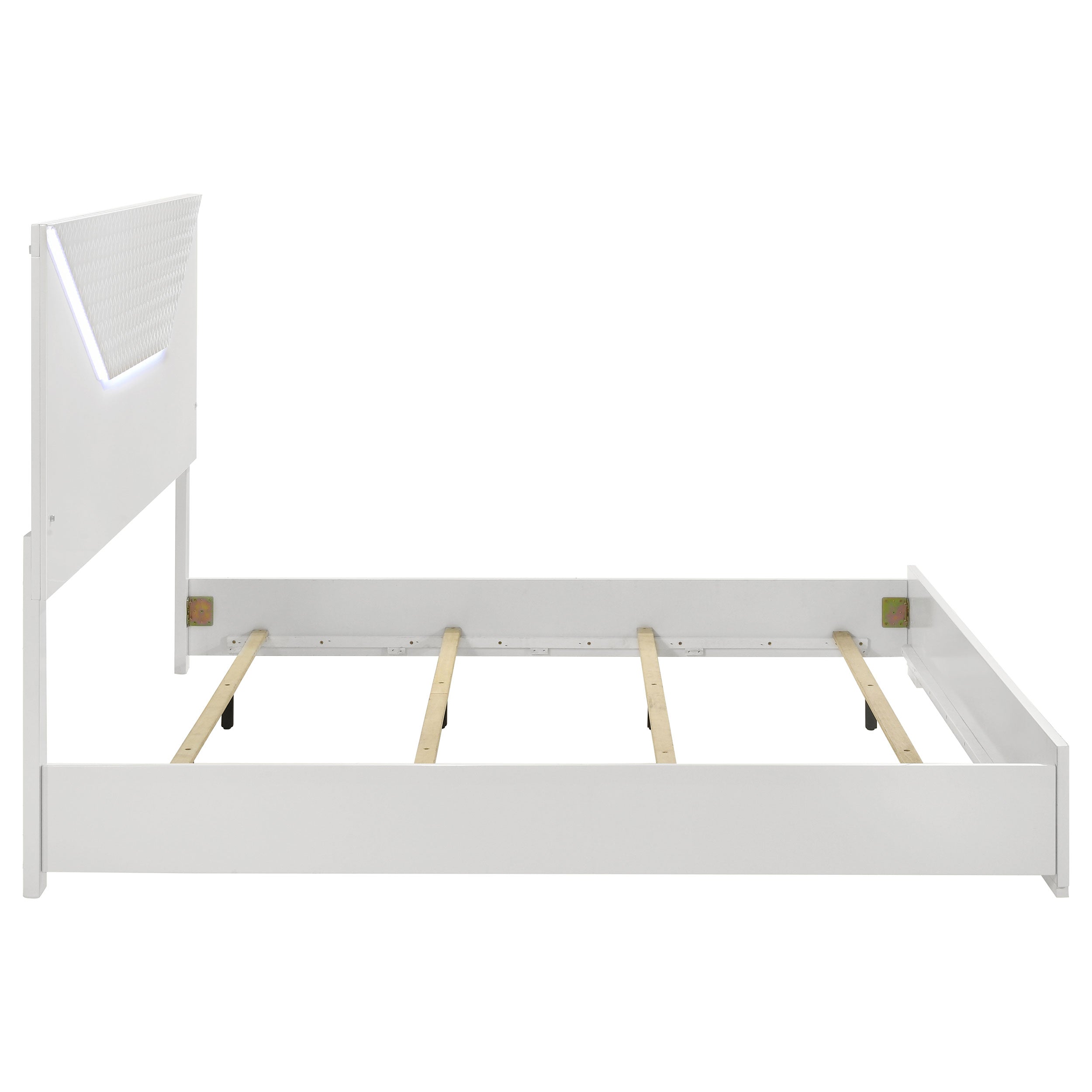 Ives Panel Bed LED Headboard High Gloss