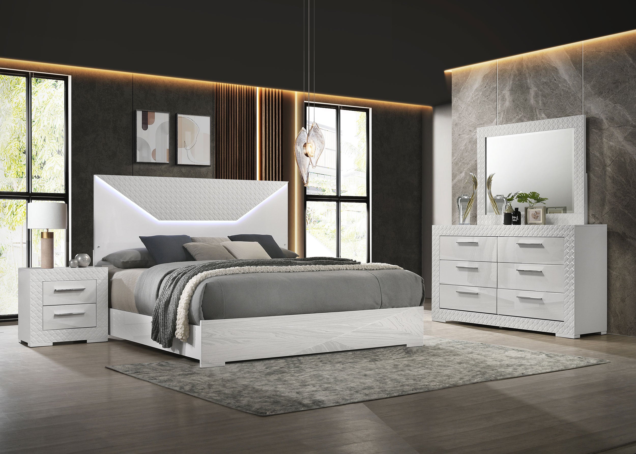 Ives Bedroom Set High Gloss