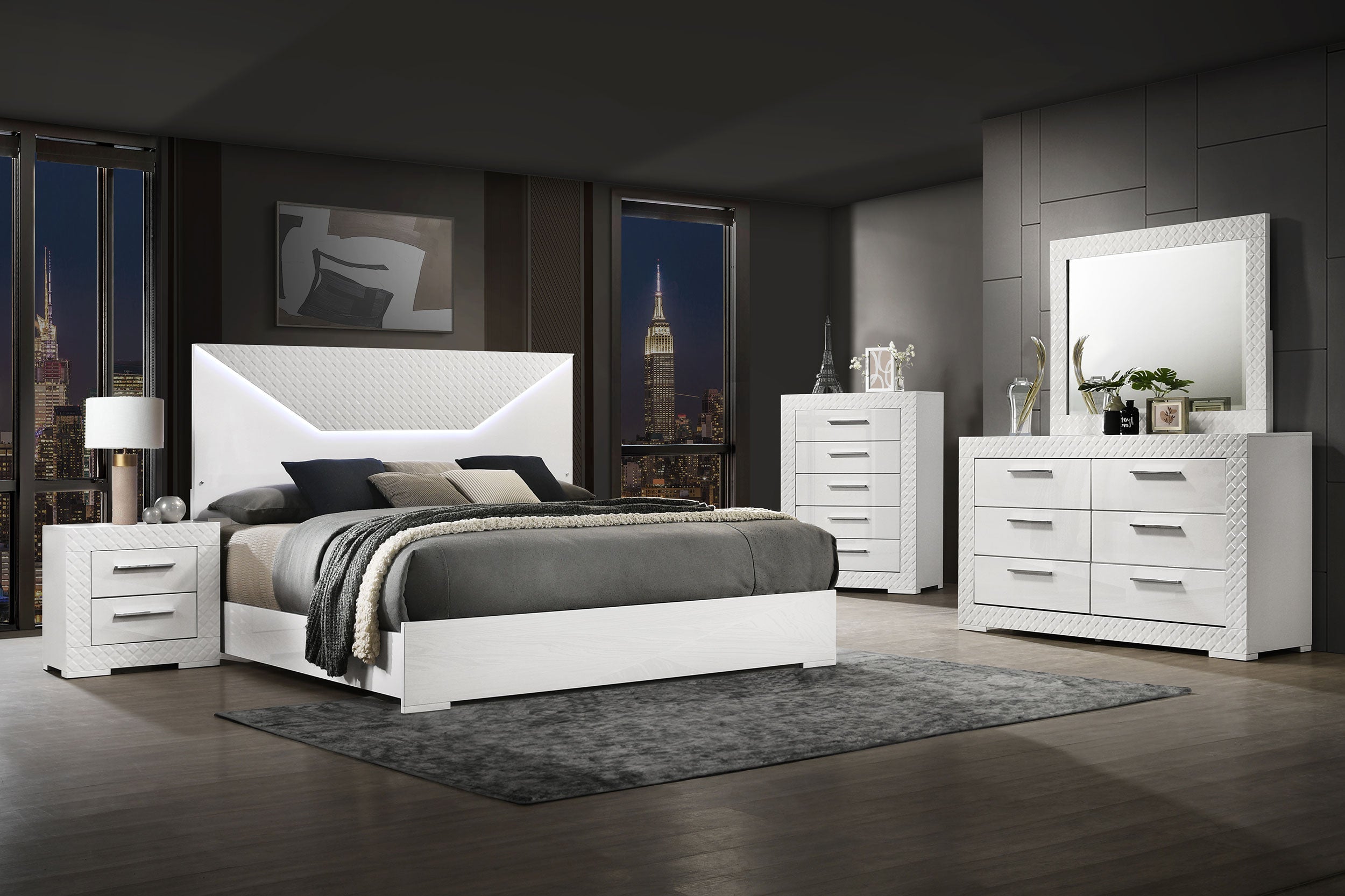 Ives Bedroom Set High Gloss