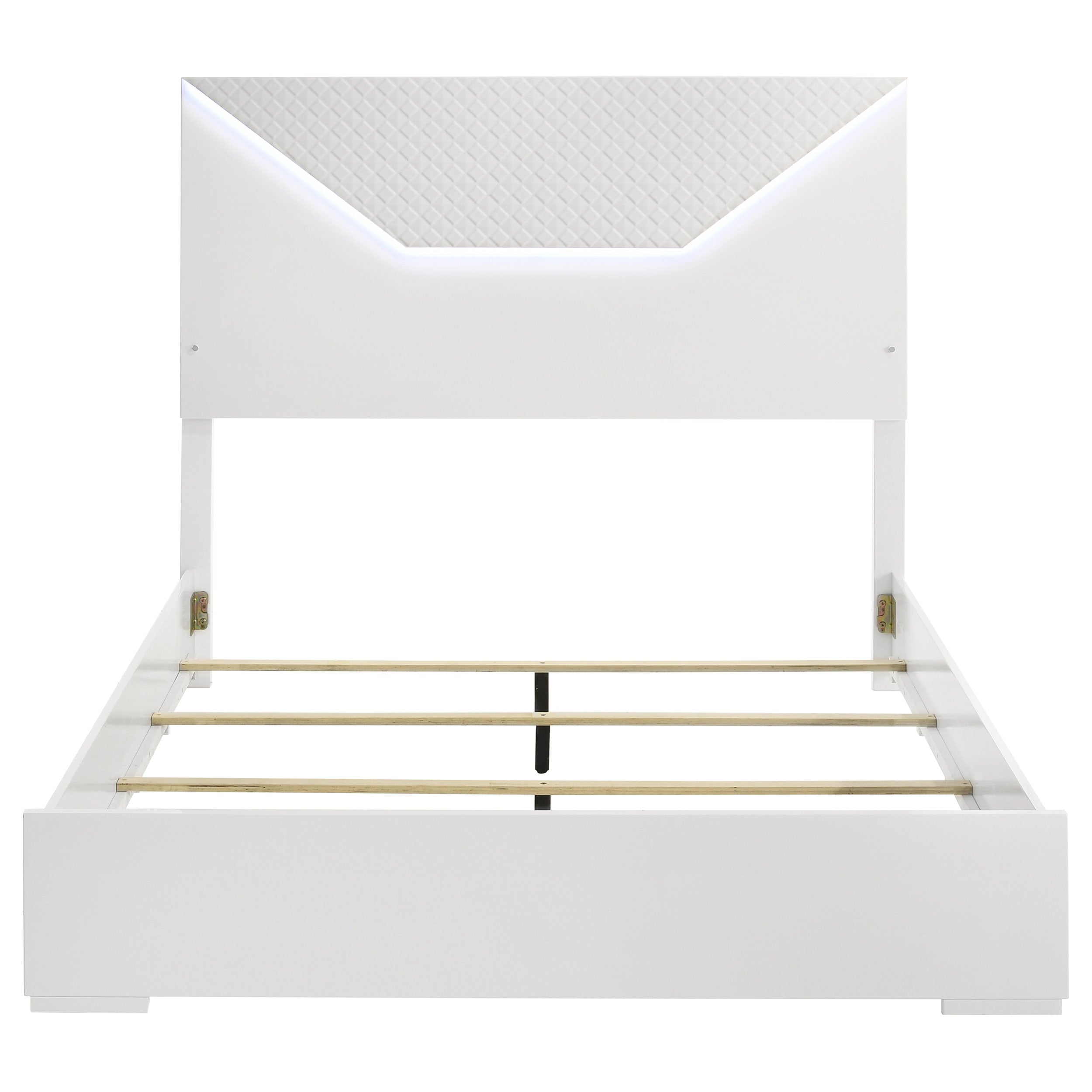 Ives Panel Bed LED Headboard High Gloss