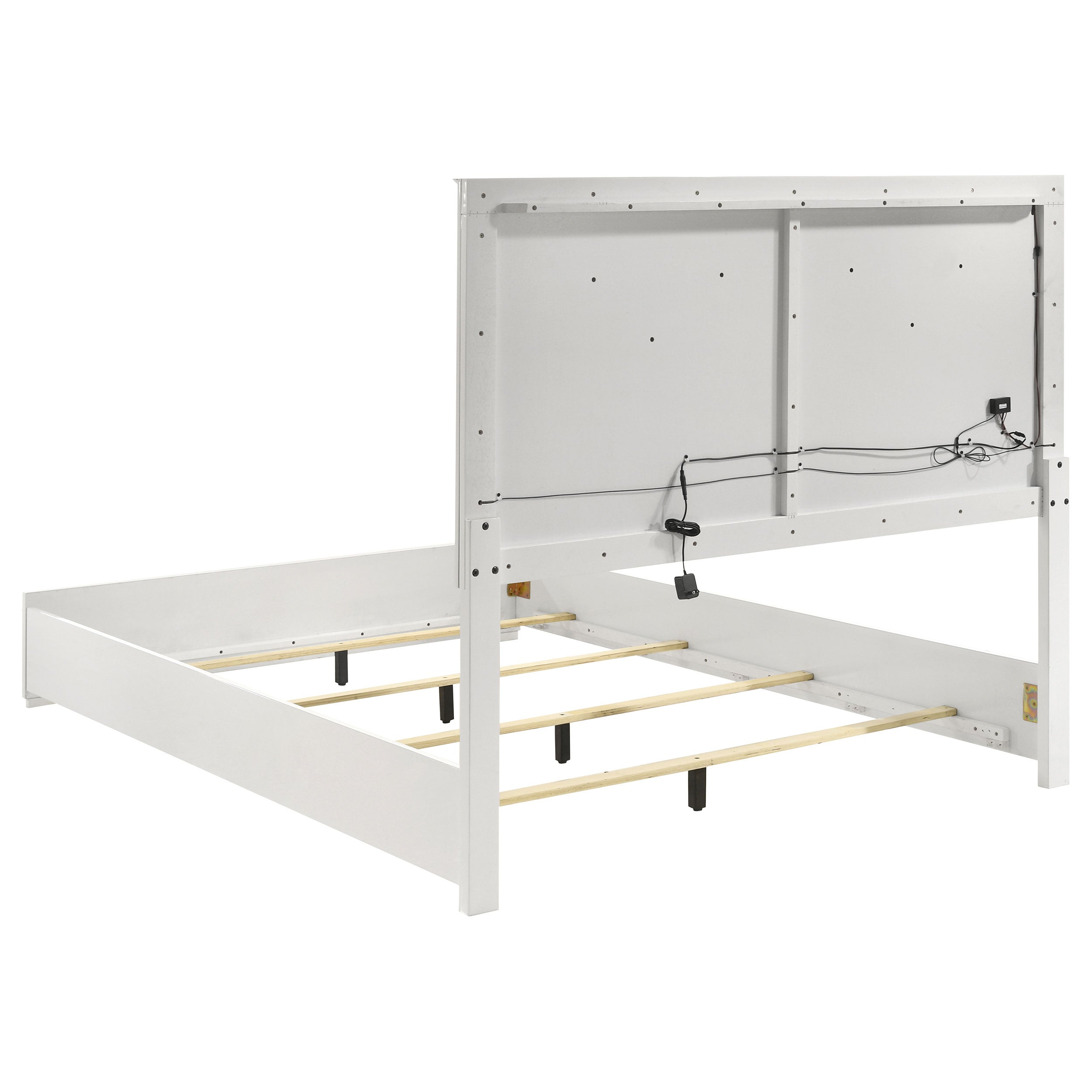 Ives Panel Bed LED Headboard High Gloss