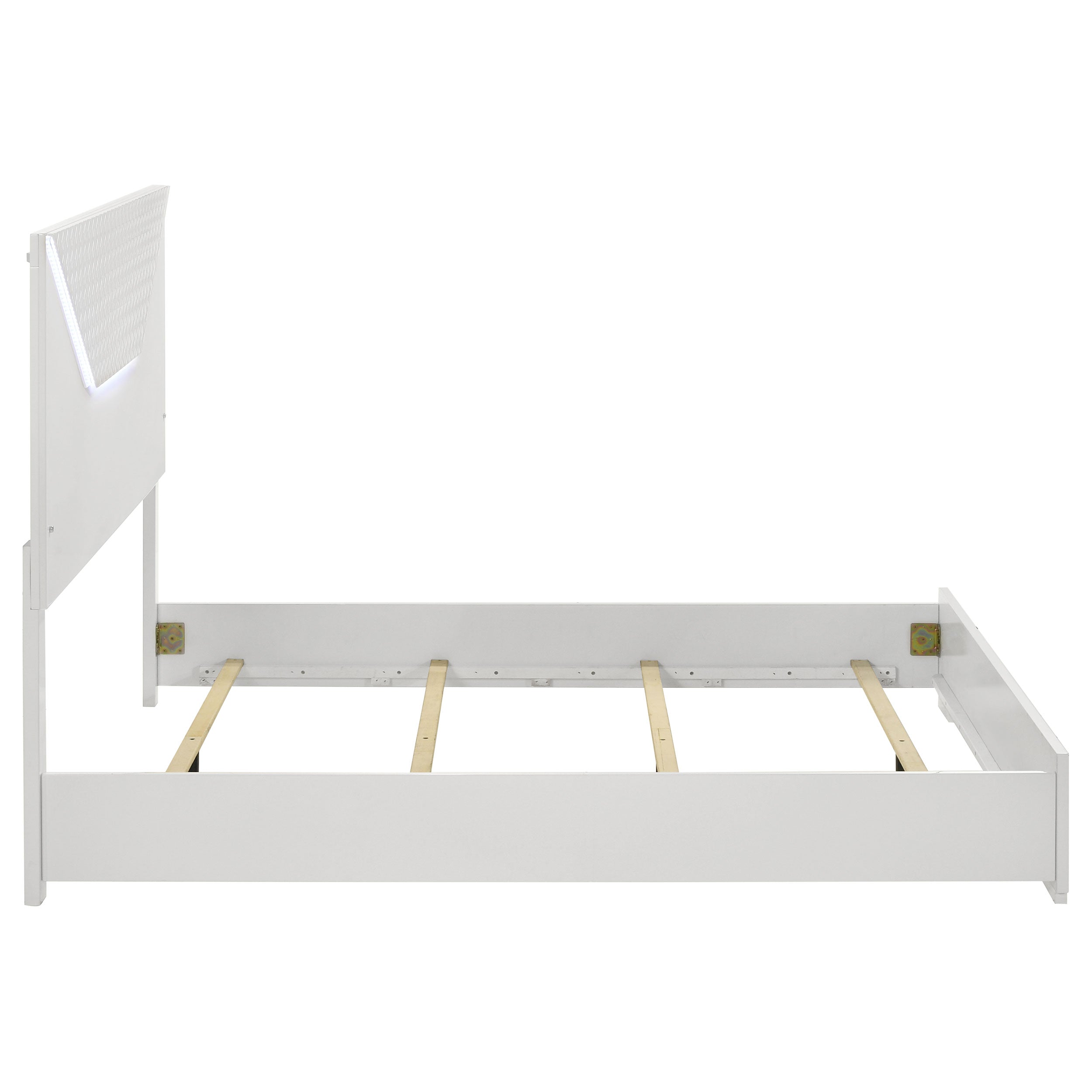 Ives Panel Bed LED Headboard High Gloss