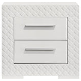 Ives 2-drawer Nightstand Bedside Table High Gloss