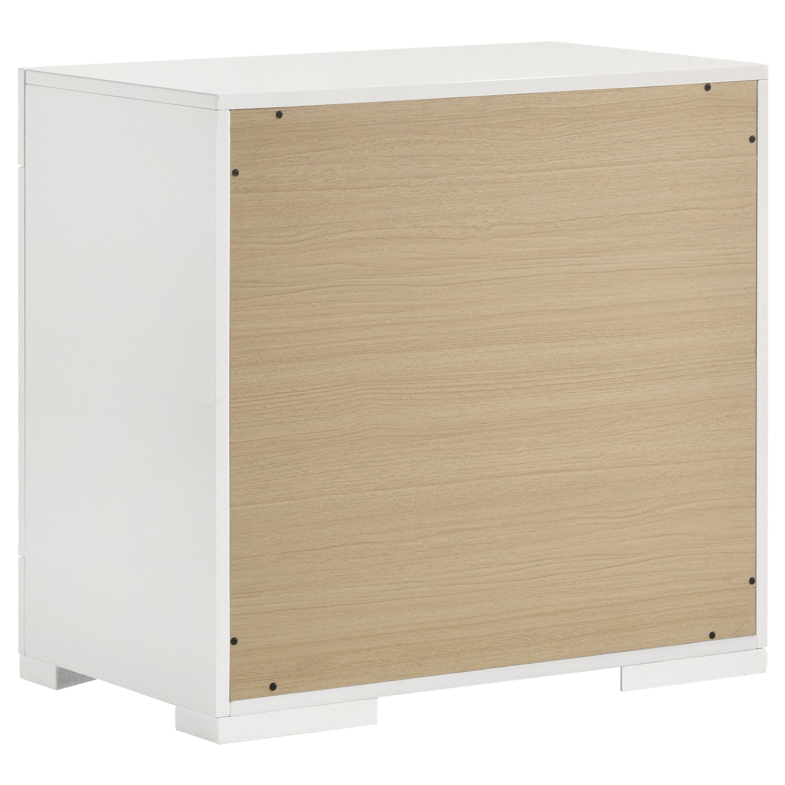 Ives 2-drawer Nightstand Bedside Table High Gloss