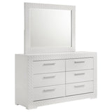 Ives 6-drawer Dresser and Mirror High Gloss