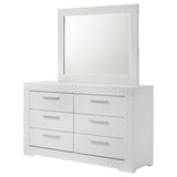 Ives 6-drawer Dresser and Mirror High Gloss