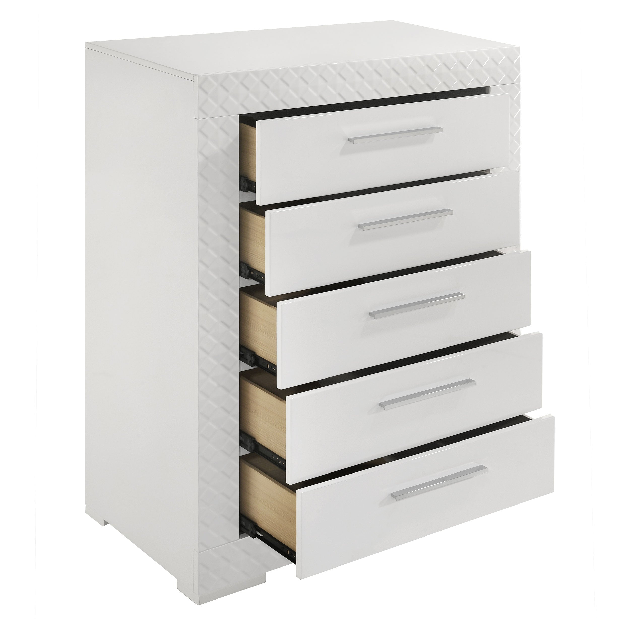 Ives 5-drawer Bedroom Chest of Drawers High Gloss