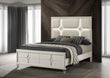 Olivia Panel Bed LED Headboard Pearl