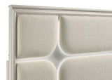 Olivia Panel Bed LED Headboard Pearl