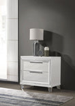 Marmore 2-drawer Nightstand Bedside Table White