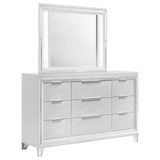 Marmore 9-drawer Dresser and LED Mirror White