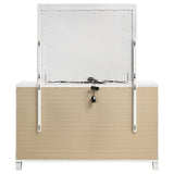 Marmore 9-drawer Dresser and LED Mirror White