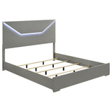 Ives Panel Bed LED Headboard High Gloss