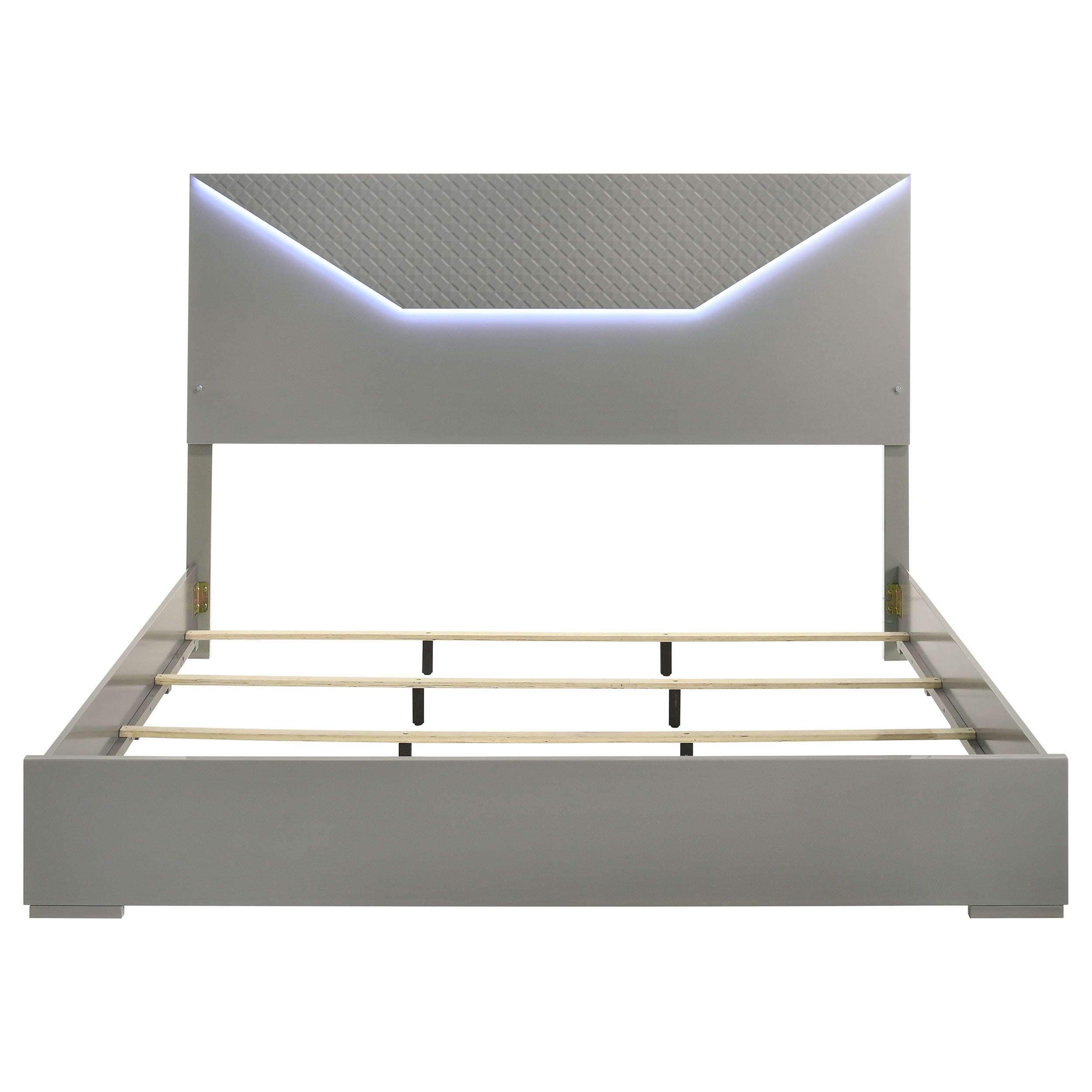 Ives Panel Bed LED Headboard High Gloss