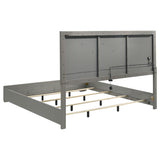 Ives Panel Bed LED Headboard High Gloss