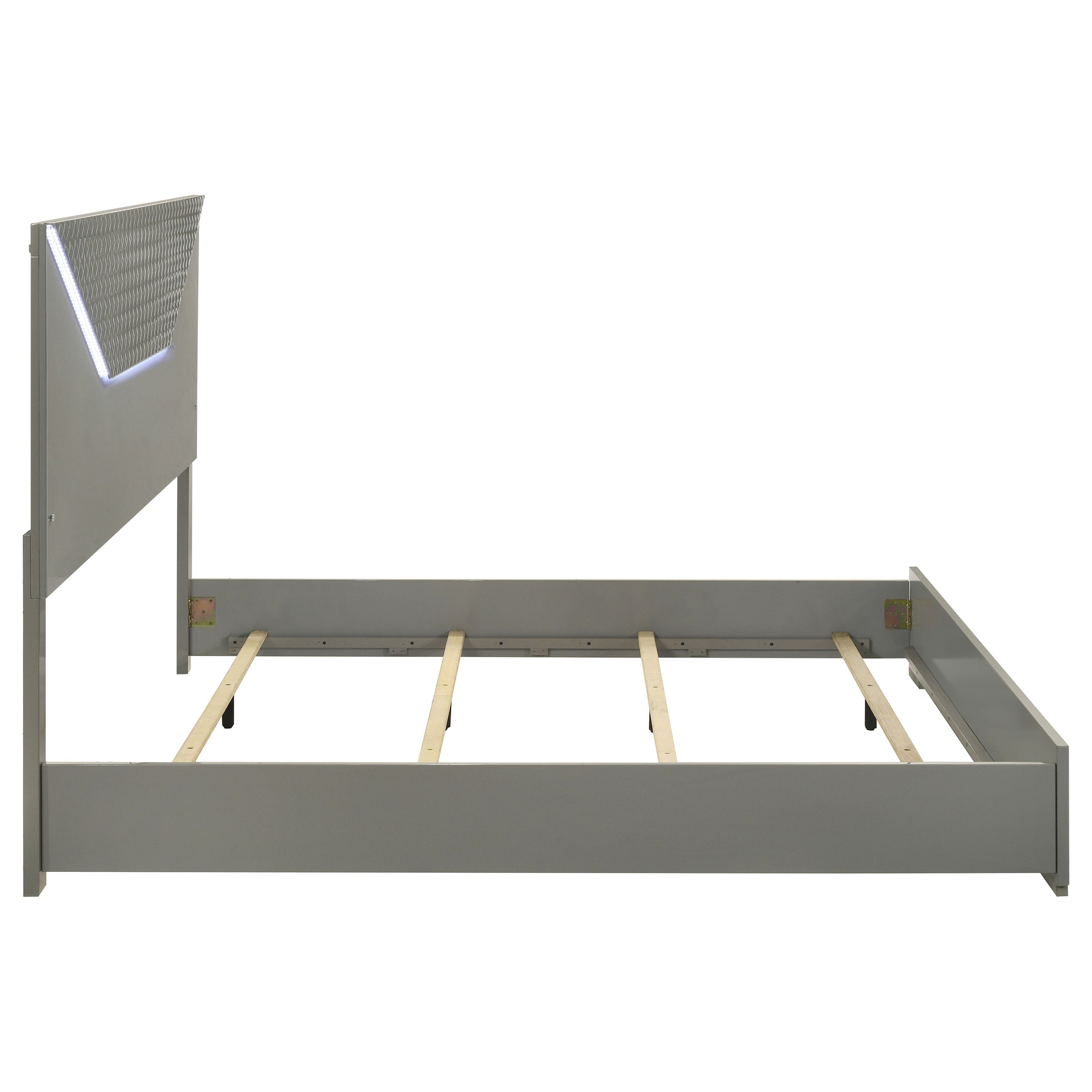 Ives Panel Bed LED Headboard High Gloss
