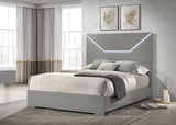 Ives Panel Bed LED Headboard High Gloss