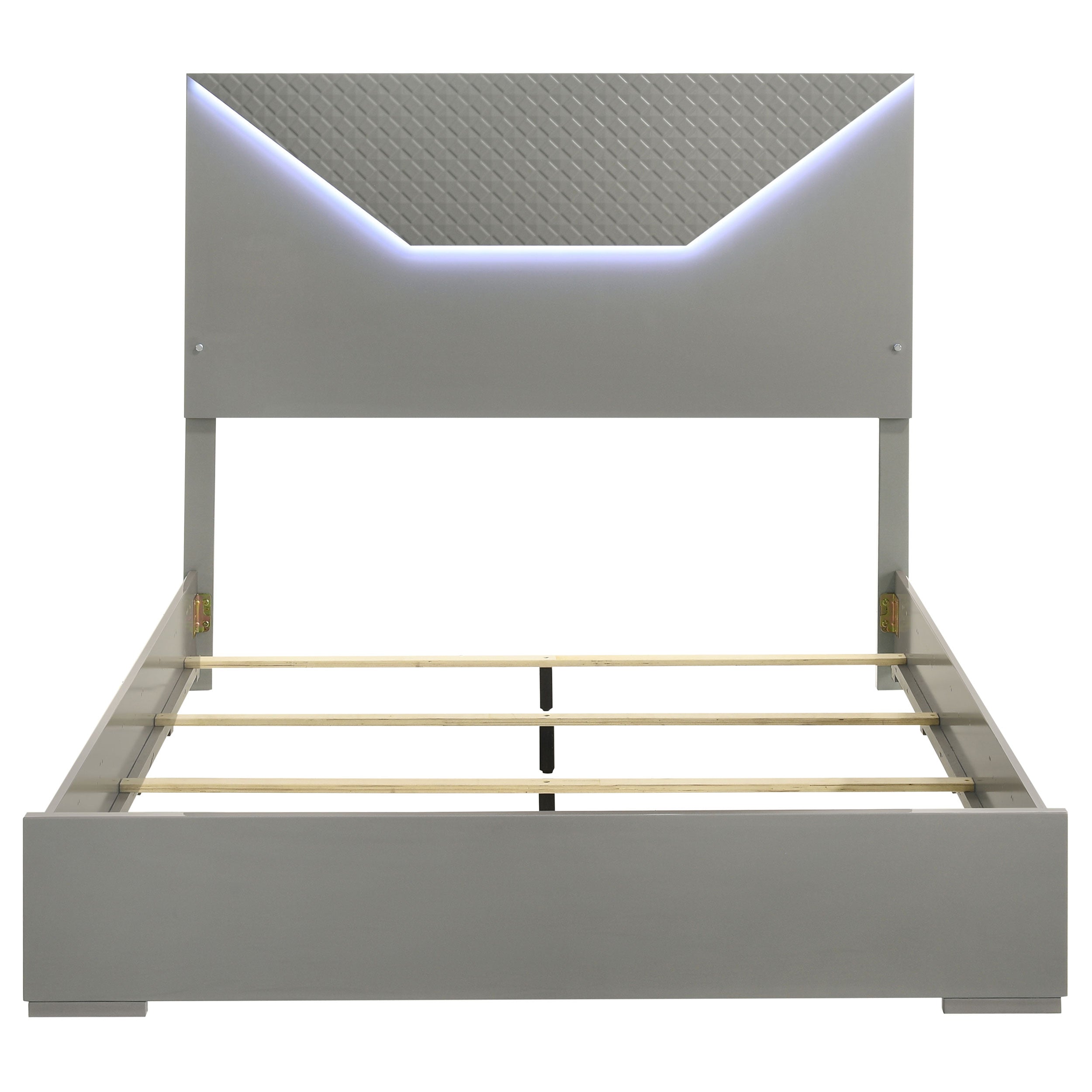 Ives Panel Bed LED Headboard High Gloss