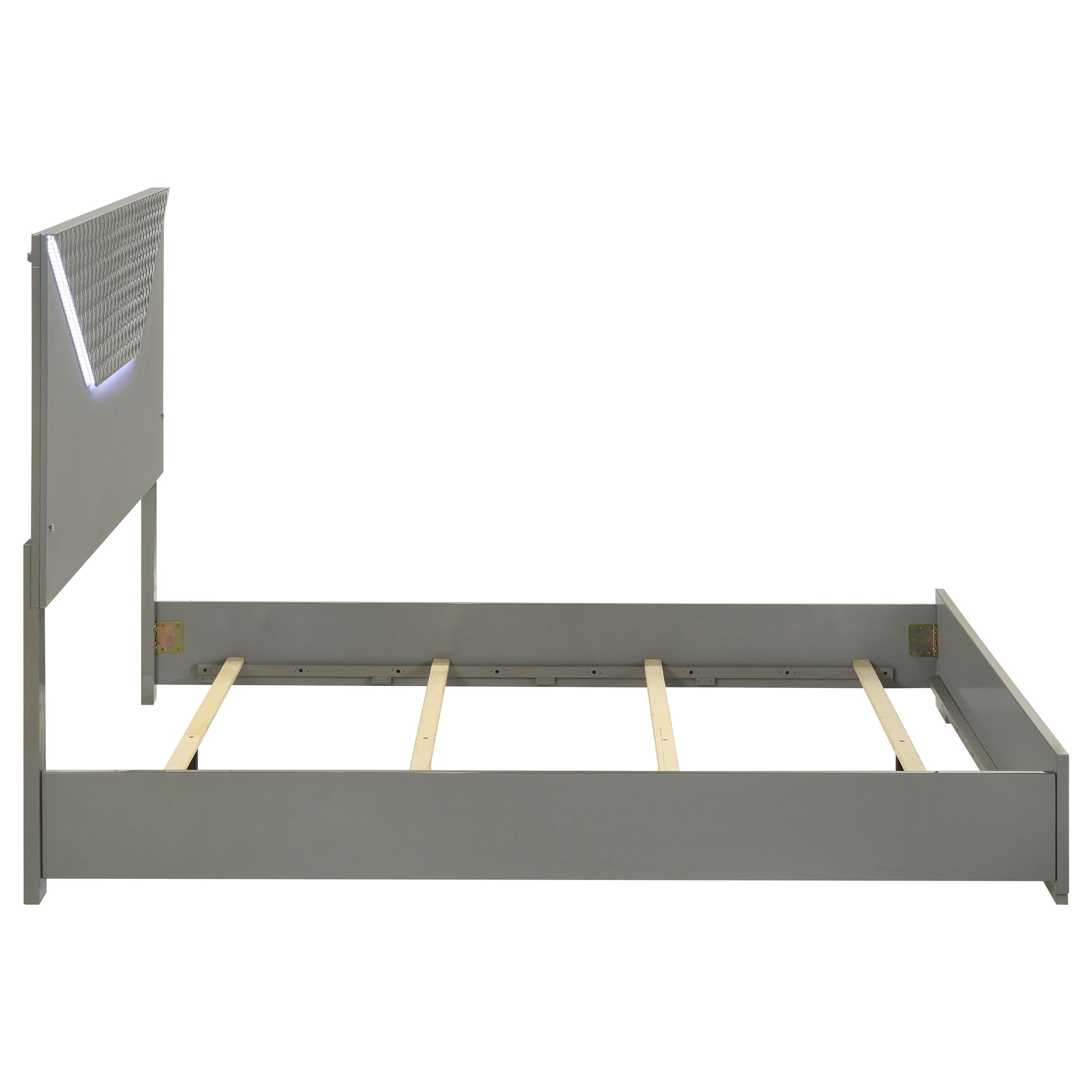 Ives Panel Bed LED Headboard High Gloss