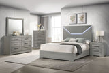 Ives Panel Bed LED Headboard High Gloss