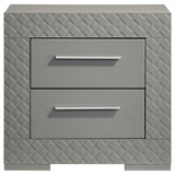 Ives 2-drawer Nightstand Bedside Table High Gloss