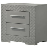 Ives 2-drawer Nightstand Bedside Table High Gloss