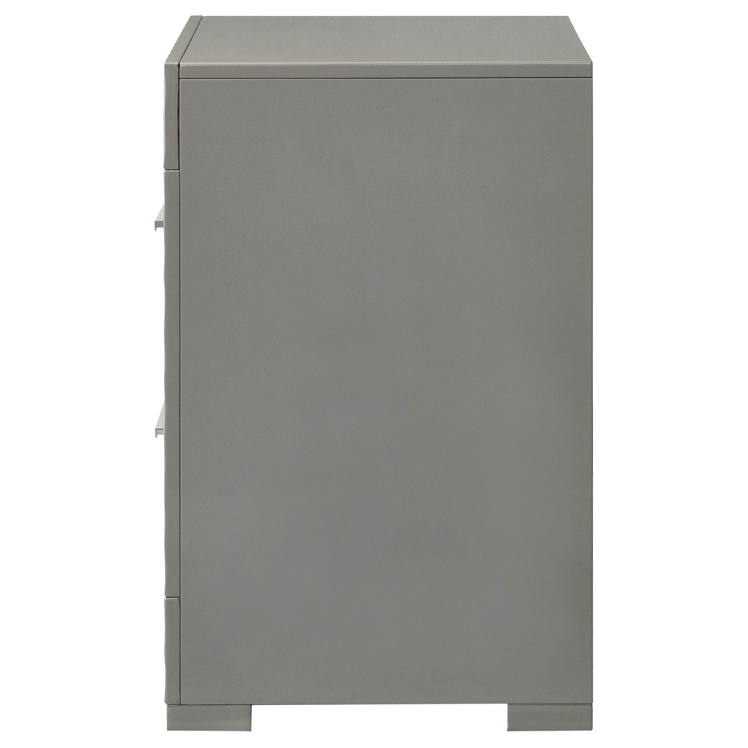 Ives 2-drawer Nightstand Bedside Table High Gloss