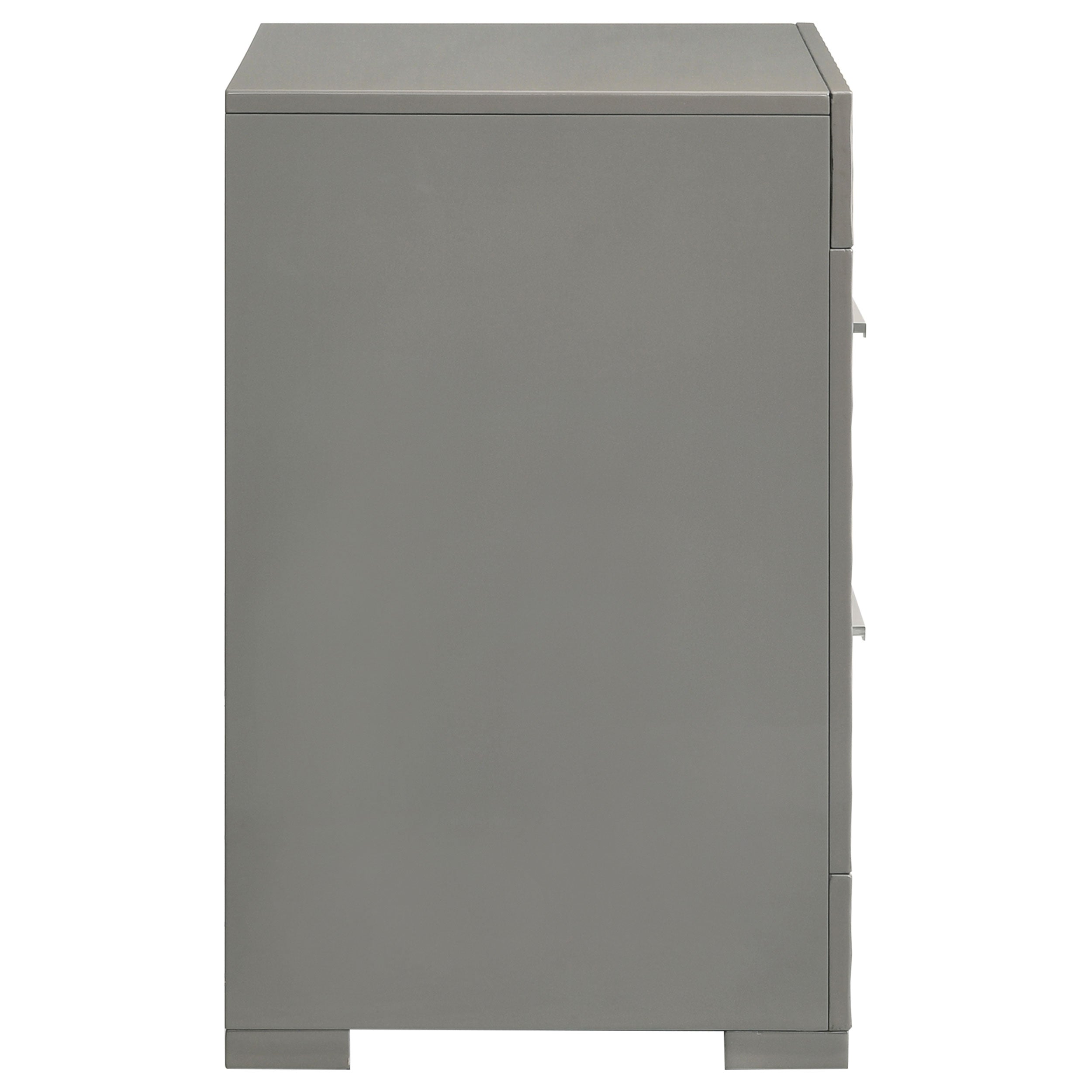 Ives 2-drawer Nightstand Bedside Table High Gloss