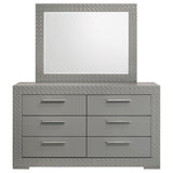 Ives 6-drawer Dresser and Mirror High Gloss