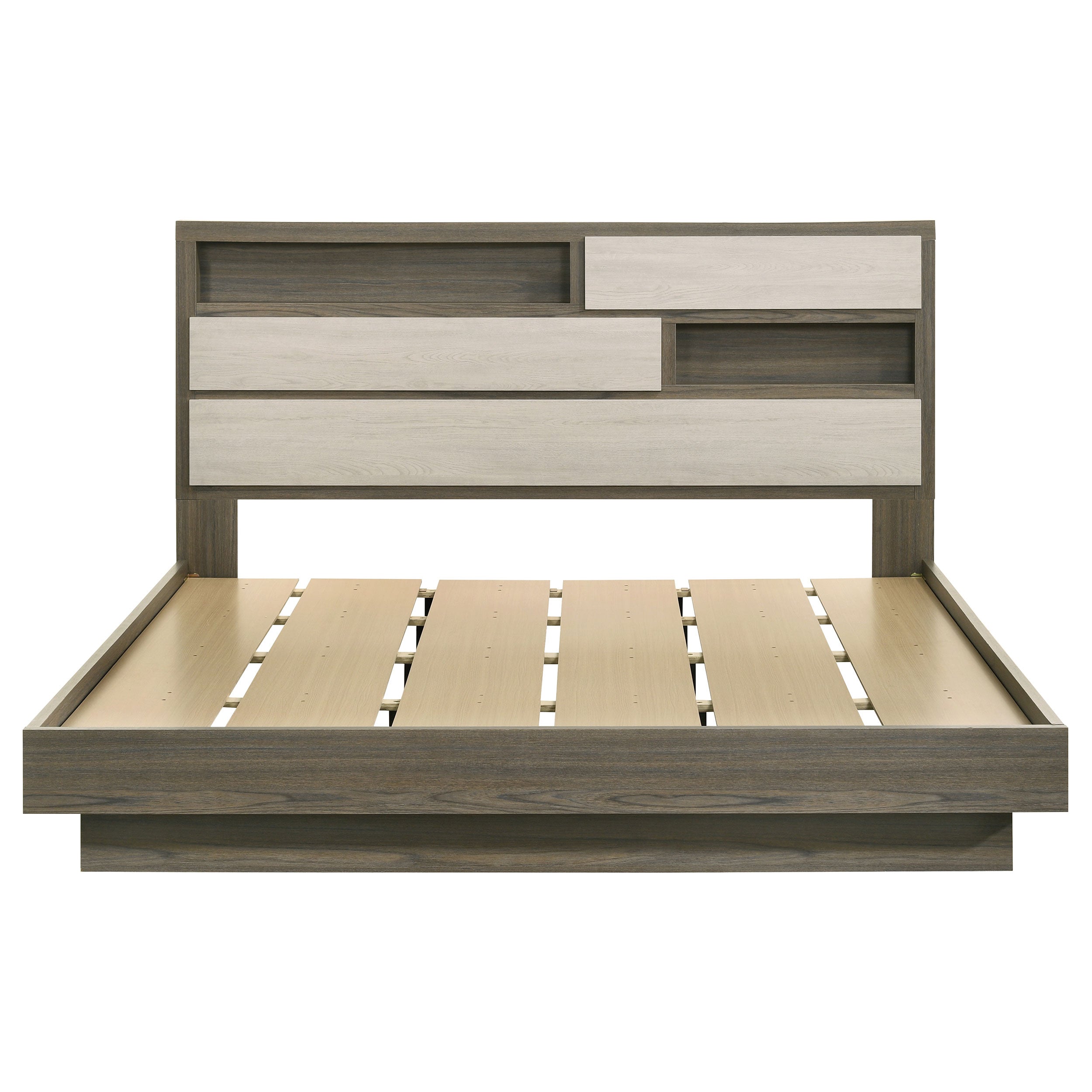 Fenwick Bed Bookcase Headboard Grey Oak