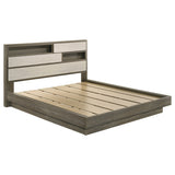 Fenwick Bed Bookcase Headboard Grey Oak