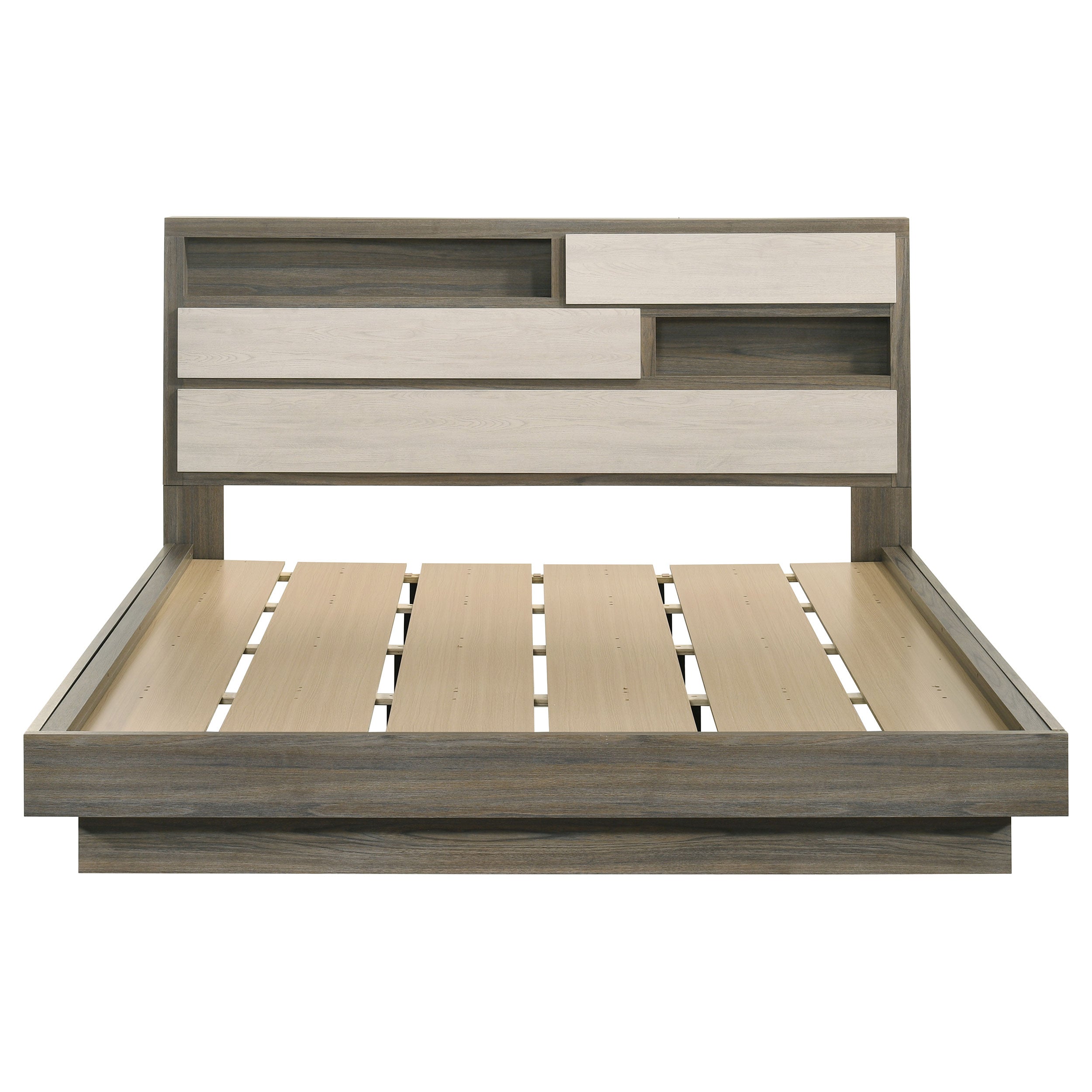 Fenwick Bed Bookcase Headboard Grey Oak