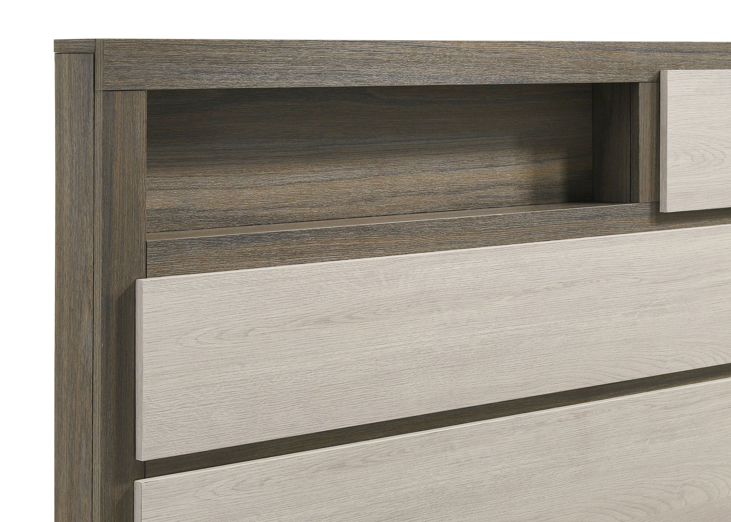 Fenwick Bed Bookcase Headboard Grey Oak