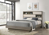 Fenwick Bed Bookcase Headboard Grey Oak