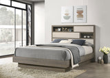 Fenwick Bed Bookcase Headboard Grey Oak