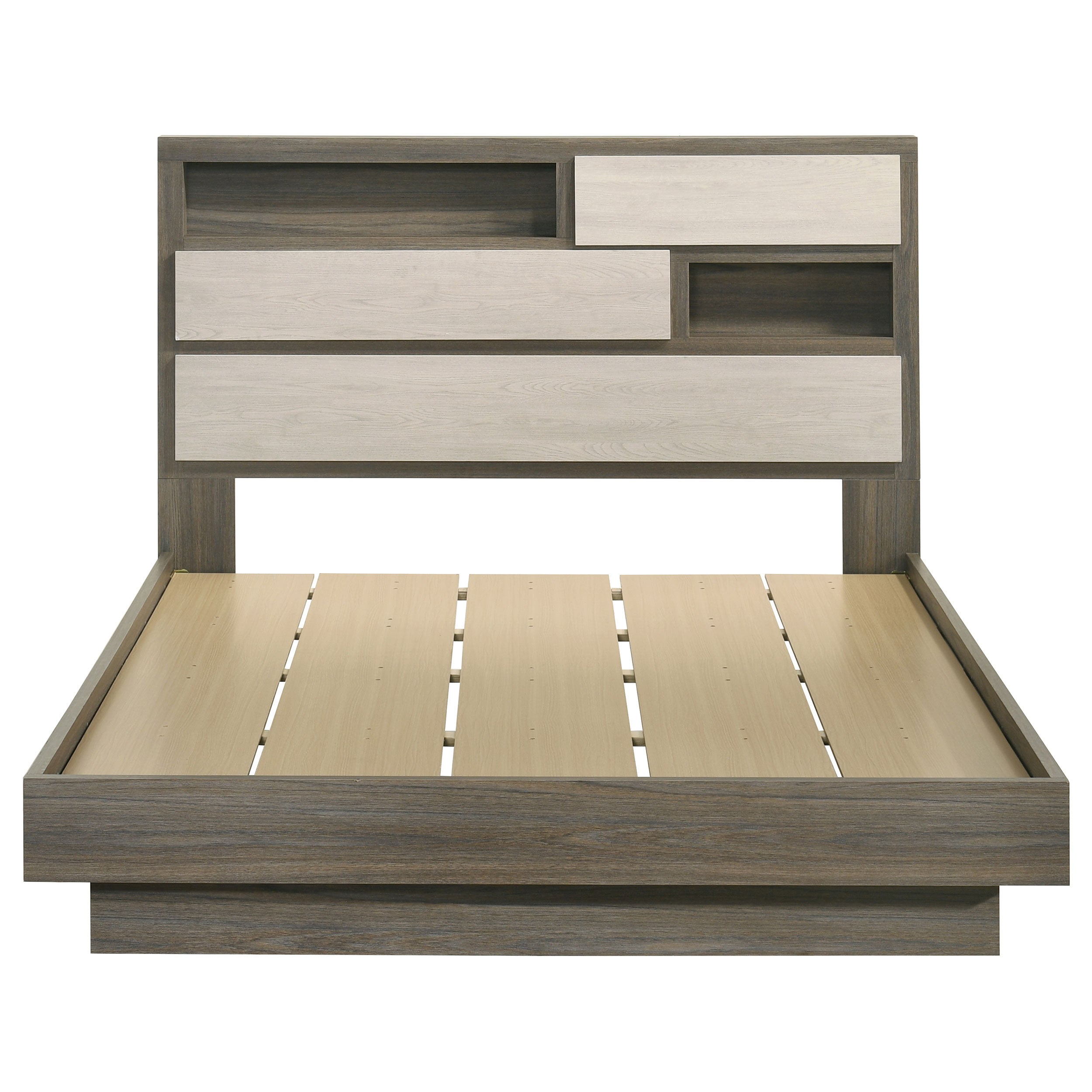 Fenwick Bed Bookcase Headboard Grey Oak