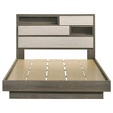 Fenwick Bed Bookcase Headboard Grey Oak