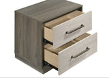 Fenwick 2-drawer Nightstand Bedside Table Grey Oak