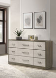 Fenwick 9-drawer Dresser Grey Oak