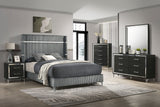 Lucia 61-inch Upholstered Wingback Bed