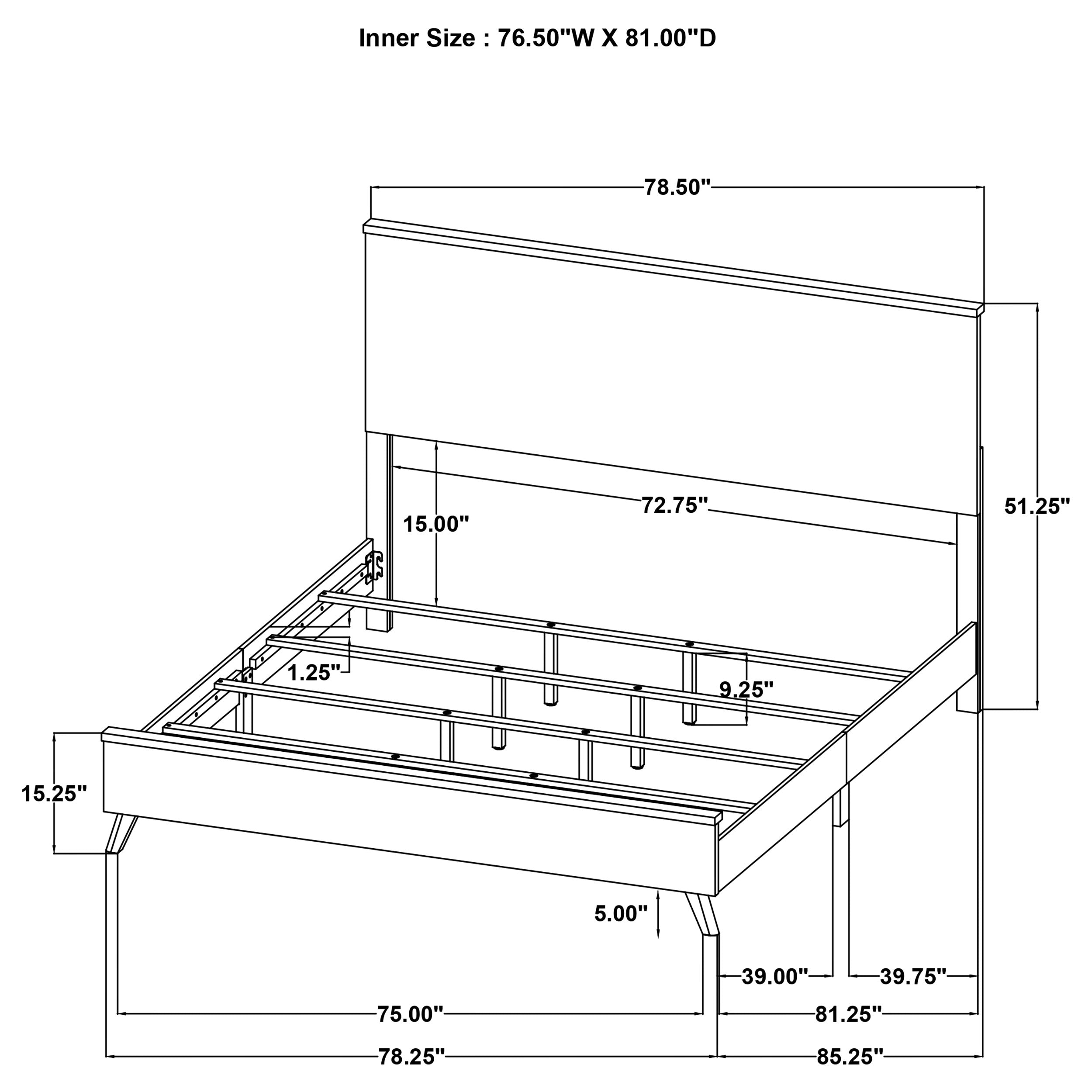 Kaywood 52-inch Panel Bed Natural Pine