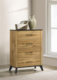 Kaywood 4-drawer Bedroom Chest of Drawers Natural Pine