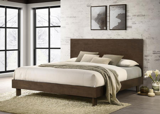Glenwood 48-inch Platform Panel Bed Warm Brown